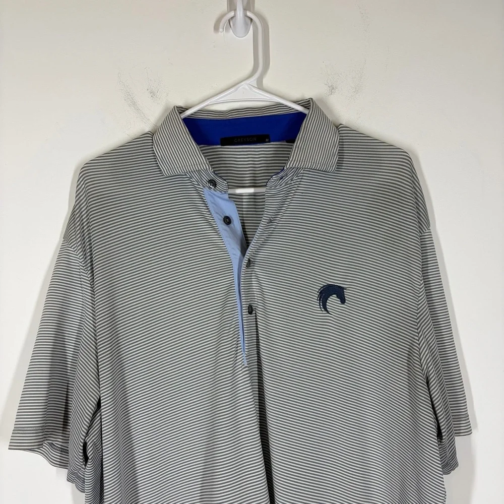 Greyson Men’s Stripe Polo Size Medium - Picture 3 of 9